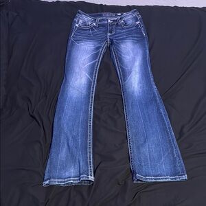 Miss Me Flare Jeans in Dark Blue